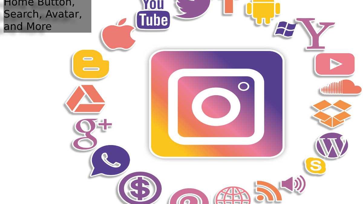 Instagram Icon – Home Button, Search, Avatar, and More