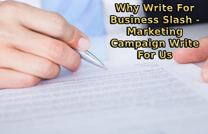 Why Write For Business Slash - Marketing Campaign Write For Us